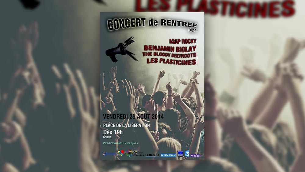Affiche fictive pour le concert de rentrée 2014 de Dijon