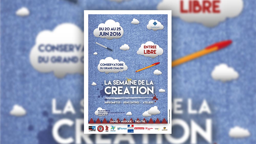 Affiche pour la Semaine de la Création (Conservatoire du Grand Chalon)