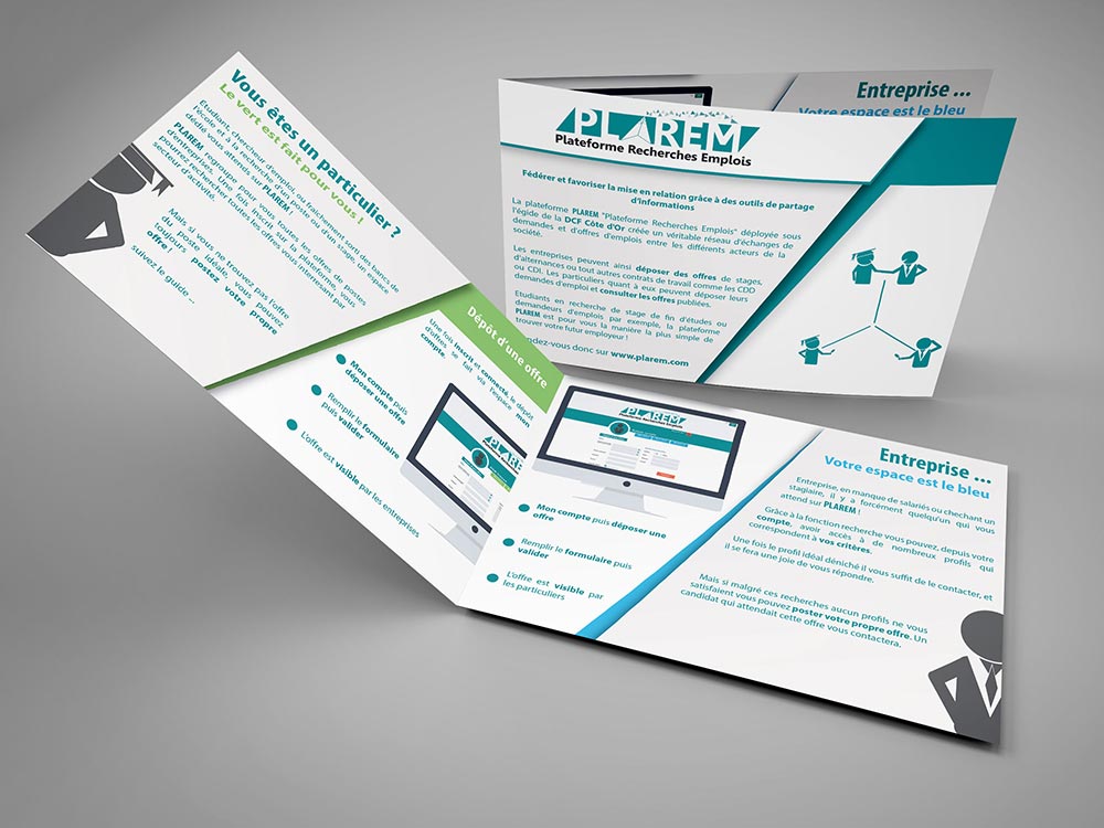 Brochure de présentation pour la plateforme PLAREM (DCF21); plateforme recherches emplois